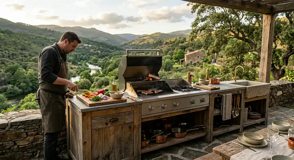 Equipamento de cozinha ao ar livre
