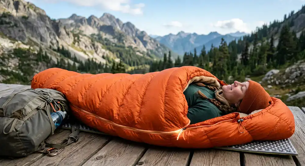 Saco de cama térmico laranja